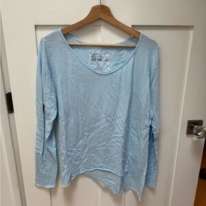 Frank & Eileen long sleeve asymmetric shirt tee lab med NWOT